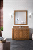 Bristol 48" Single Vanity, Saddle Brown w/ 3 CM White Zeus Silestone Top