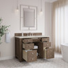 Bristol 48" Single Vanity, Whitewashed Walnut, w/ 3 CM Siberian Silestone Top