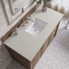 Bristol 48" Single Vanity, Whitewashed Walnut, w/ 3 CM Siberian Silestone Top