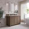 Bristol 48" Single Vanity, Whitewashed Walnut, w/ 3 CM Siberian Silestone Top w/FreePower Wireless Charger