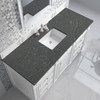 Bristol 60" Single Vanity, Bright White w/ 3 CM Parisien Bleu Silestone Top