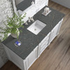 Bristol 60" Single Vanity, Bright White w/ 3 CM Parisien Bleu Silestone Top w/FreePower Wireless Charger