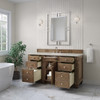 Bristol 60" Single Vanity, Saddle Brown, w/ 3 CM Siberian Silestone Top