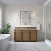 Bristol 60" Single Vanity, Saddle Brown w/ 3 CM Victorian Silver Silestone Top