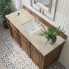 Bristol 60" Single Vanity, Saddle Brown, w/ 3 CM Tajnar Eclos Top w/FreePower Wireless Charger