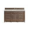 Bristol 60" Single Vanity, Whitewashed Walnut w/ 3 CM Lime Delight Silestone Top