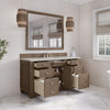 Bristol 60" Single Vanity, Whitewashed Walnut w/ 3 CM Lime Delight Silestone Top