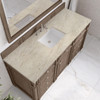Bristol 60" Single Vanity Whitewashed Walnut, w/ 3 CM Tajnar Eclos Top