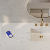 Bristol 60" Single Vanity, Whitewashed Walnut w/ 3 CM Ethereal Noctis Silestone Top w/FreePower Wireless Charger