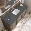 Bristol 60" Single Vanity, Whitewashed Walnut w/ 3 CM Parisien Bleu Silestone Top w/FreePower Wireless Charger