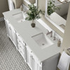 Bristol 72" Double Vanity, Bright White w/ 3 CM Lime Delight Silestone Top