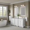 Bristol 72" Double Vanity, Bright White w/ 3 CM Victorian Silver Silestone Top