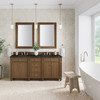 Bristol 72" Double Vanity, Saddle Brown, w/ 3 CM Phantome Eclos Top