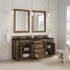 Bristol 72" Double Vanity, Saddle Brown, w/ 3 CM Phantome Eclos Top