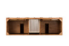 Bristol 72" Double Vanity, Saddle Brown, w/ 3 CM Phantome Eclos Top