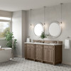 Bristol 72" Double Vanity, Whitewashed Walnut w/ 3 CM Lime Delight Silestone Top