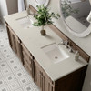 Bristol 72" Double Vanity, Whitewashed Walnut, w/ 3 CM Siberian Silestone Top