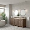 Bristol 72" Double Vanity, Whitewashed Walnut, w/ 3 CM Tajnar Eclos Top