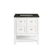 Breckenridge 30" Single Vanity, Bright White, w/ 3 CM Phantome Eclos Top