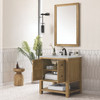 Breckenridge 30" Single Vanity, Light Natural Oak w/ 3 CM Victorian Silver Top