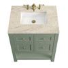 Breckenridge 30" Single Vanity, Smokey Celadon, w/ 3 CM Tajnar Eclos Top