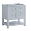 Breckenridge 30" Single Vanity, Serenity Blue, w/ 3 CM Charcoal Soapstone Quartz Top