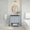 Breckenridge 30" Single Vanity, Serenity Blue, w/ 3 CM Charcoal Soapstone Quartz Top