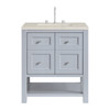 Breckenridge 30" Single Vanity, Serenity Blue, w/ 3 CM Siberian Silestone Top