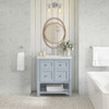 Breckenridge 30" Single Vanity, Serenity Blue, w/ 3 CM Victorian Silver Quartz Top