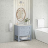 Breckenridge 30" Single Vanity, Serenity Blue, w/ 3 CM Victorian Silver Quartz Top