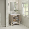 Breckenridge 30" Single Vanity, Whitewashed Oak w/ 3 CM Ethereal Noctis Silestone Top