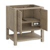 Breckenridge 30" Single Vanity, Whitewashed Oak w/ 3 CM Victorian Silver Silestone Top