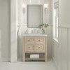 Breckenridge 30" Single Vanity, Whitewashed Oak w/ 3 CM Victorian Silver Silestone Top