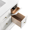 Breckenridge 36" Single Vanity, Bright White w/ 3 CM Eternal Jasmine Pearl Top
