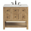 Breckenridge 36" Single Vanity, Light Natural Oak w/ 3 CM Lime Delight Top