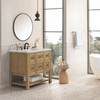 Breckenridge 36" Single Vanity, Light Natural Oak w/ 3 CM Lime Delight Top