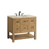 Breckenridge 36" Single Vanity, Light Natural Oak, w/ 3 CM Tajnar Eclos Top