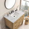 Breckenridge 36" Single Vanity, Light Natural Oak w/ 3 CM Victorian Silver Top