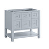 Breckenridge 36" Single Vanity, Serenity Blue, w/ 3 CM Ethereal Noctis Quartz Top