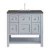 Breckenridge 36" Single Vanity, Serenity Blue, w/ 3 CM Parisien Bleu Quartz Top