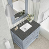 Breckenridge 36" Single Vanity, Serenity Blue, w/ 3 CM Parisien Bleu Quartz Top