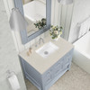 Breckenridge 36" Single Vanity, Serenity Blue, w/ 3 CM Siberian Silestone Top