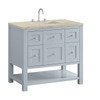 Breckenridge 36" Single Vanity, Serenity Blue, w/ 3 CM Tajnar Eclos Top