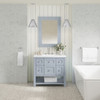 Breckenridge 36" Single Vanity, Serenity Blue, w/ 3 CM White Zeus Quartz Top