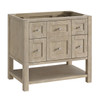 Breckenridge 36" Single Vanity, Whitewashed Oak w/ 3 CM Ethereal Noctis Silestone Top