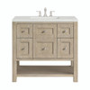 Breckenridge 36" Single Vanity, Whitewashed Oak w/ 3 CM Lime Delight Silestone Top