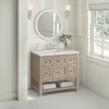 Breckenridge 36" Single Vanity, Whitewashed Oak w/ 3 CM Lime Delight Silestone Top