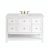 Breckenridge 48" Single Vanity, Bright White w/ 3 CM Lime Delight Top