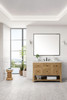 Breckenridge 48" Single Vanity, Light Natural Oak, w/ 3 CM Siberian Silestone Top