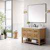 Breckenridge 48" Single Vanity, Light Natural Oak w/ 3 CM Ethereal Noctis Top w/FreePower Wireless Charger